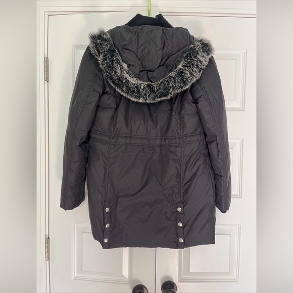 Saks Fifth Avenue Black Quilted Puffer Coat Down Filled Women's Size Xs C - Picture 12 of 15